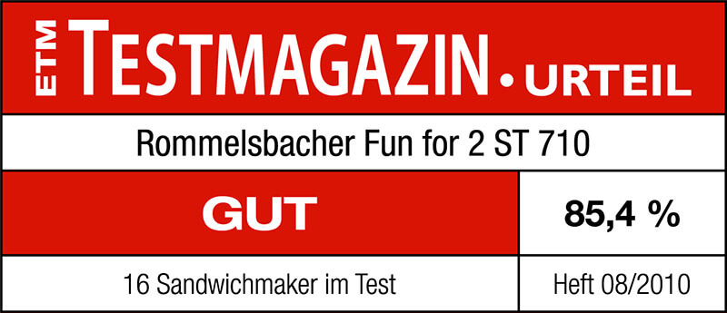 - Fun for 2 SANDWICHMAKER ROMMELSBACHER GmbH ST ElektroHausgeräte 710