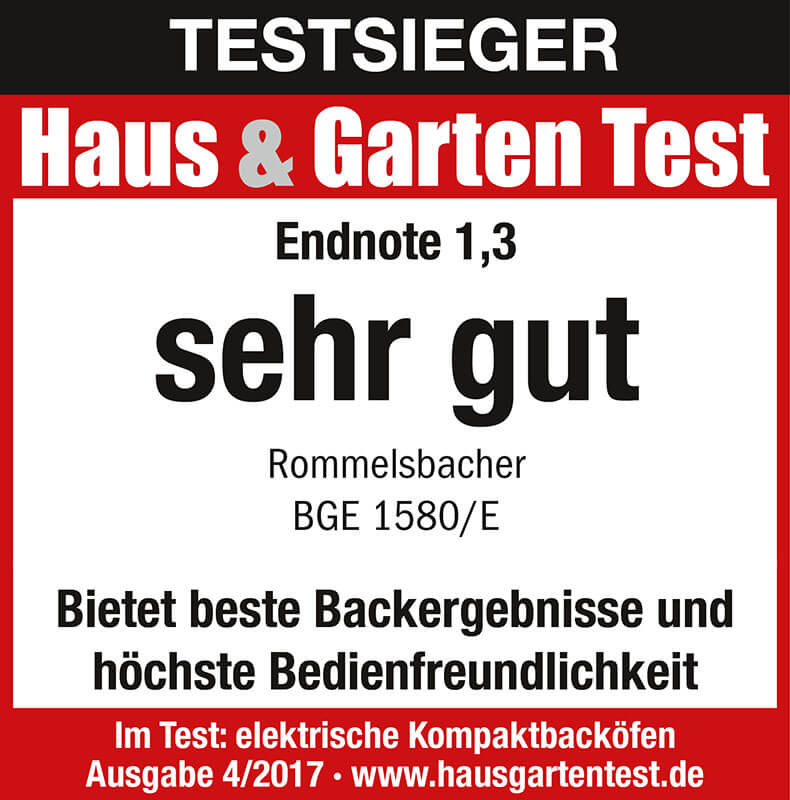 GRILL 1580/E - BACK ELEKTRONIK ROMMELSBACHER BGE GmbH ElektroHausgeräte OFEN &