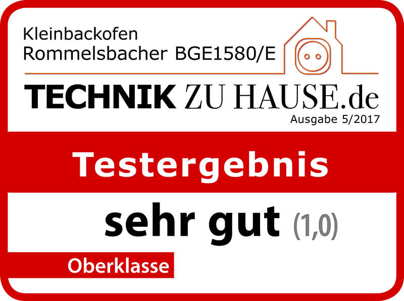 ElektroHausgeräte - GRILL GmbH ELEKTRONIK ROMMELSBACHER & BACK BGE OFEN 1580/E