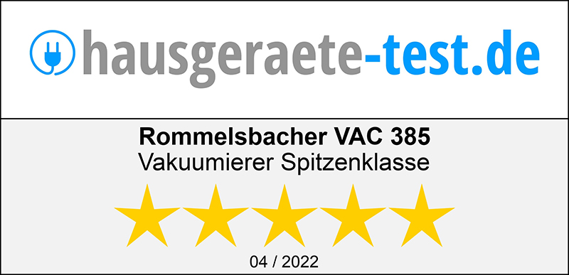VAKUUMIERER VAC 385 - ROMMELSBACHER ElektroHausgeräte GmbH