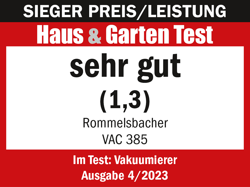 - ROMMELSBACHER VAKUUMIERER ElektroHausgeräte VAC 385 GmbH