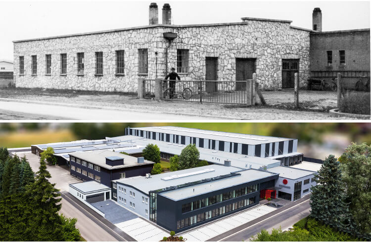Rommelsbacher-Unternehmensgebäude-früher und heute